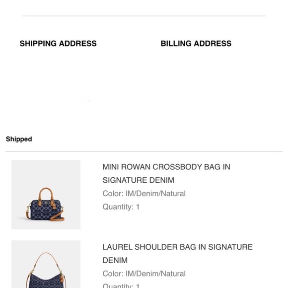 Coach Small Laurel Signature Denim Shoulder Bag - Picture 7 of 7